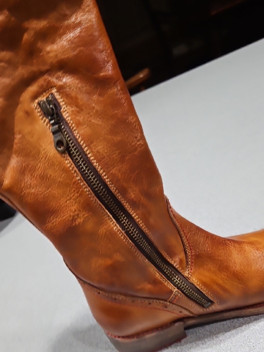 😍GORGEOUS Bed Stu Tan Leather Knee-High Riding Boots - Picture 9 of 12